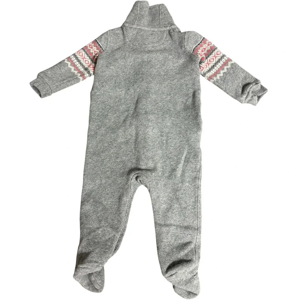 Polo‎ Ralph Lauren Baby Boys Gray Fair Isle Footed Coverall Romper 6M